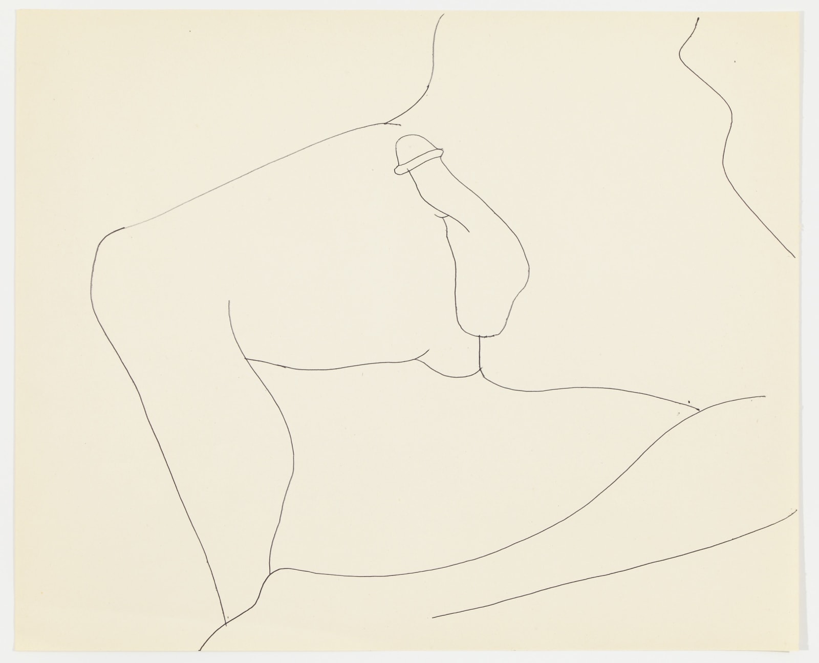 Andy Warhol, Reclining Male Nude Lower Torso, c. 1957