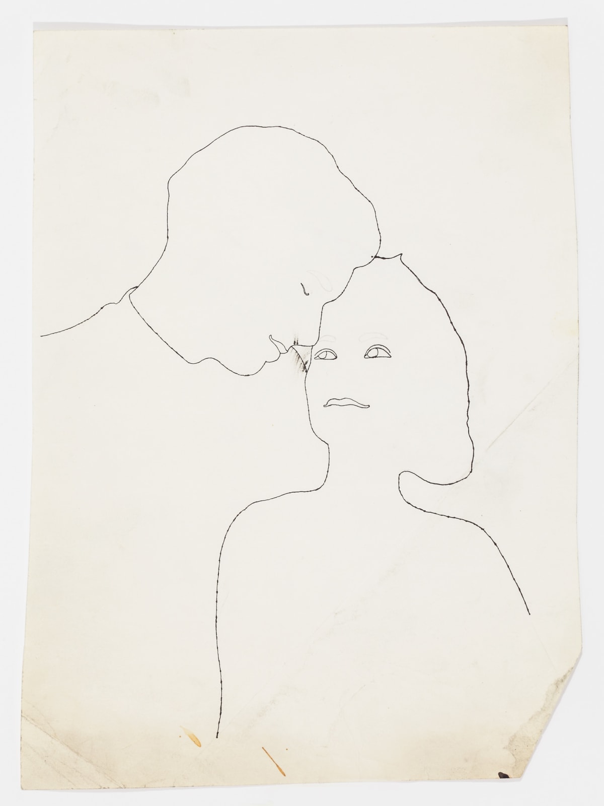 Andy Warhol, Male and Female Upper Torsos, Outline, c. 1953