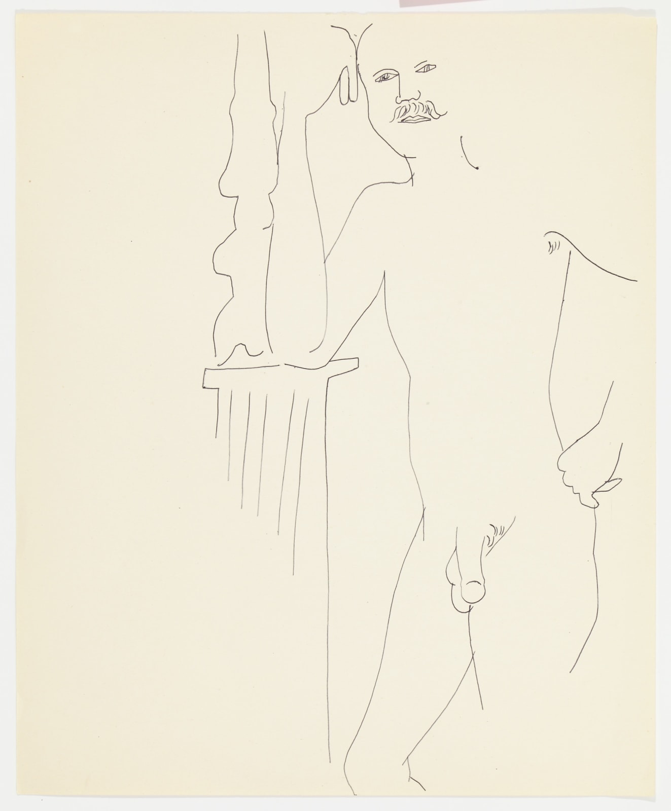 Andy Warhol, Standing Male Nude Partial Figure, c. 1957