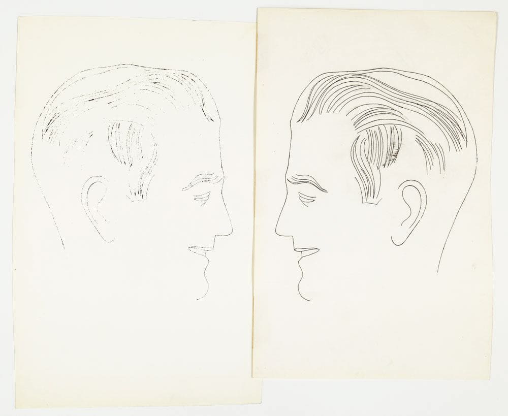 Andy Warhol, Male Head, ca. 1954