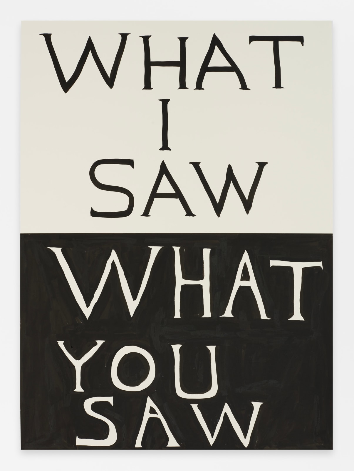 David Shrigley, Untitled (What I Saw, What You Saw), 2023