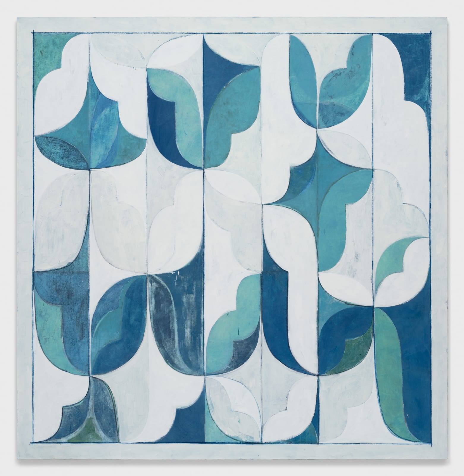 Kamrooz Aram, Arabesque Composition with Turquoise Agenda, 2023-2025