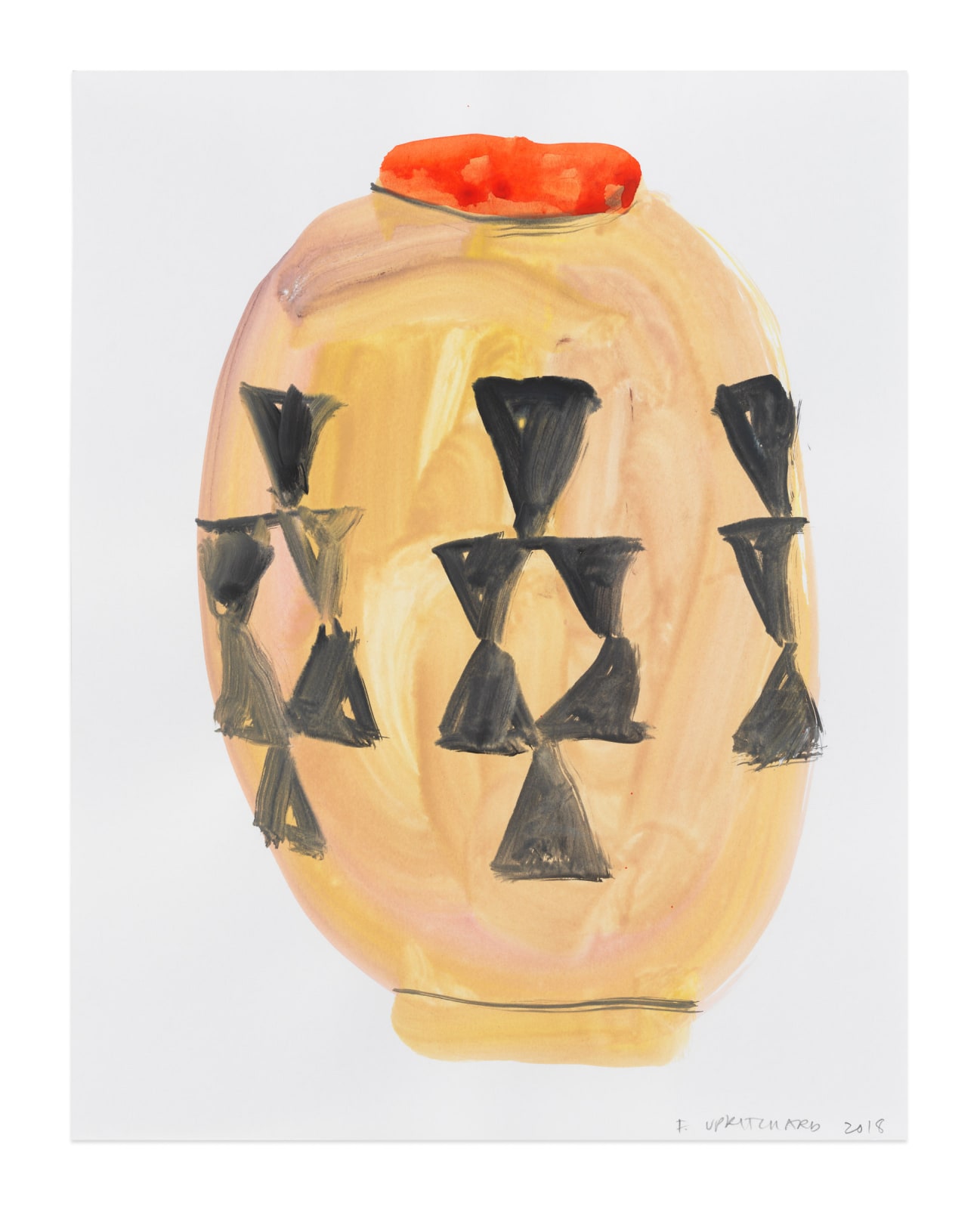 Francis Upritchard, Triangle Motive Pot, 2018