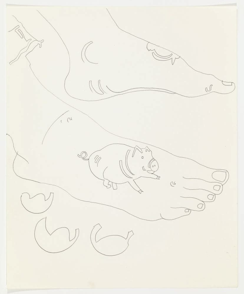 Andy Warhol, Feet, c. 1960