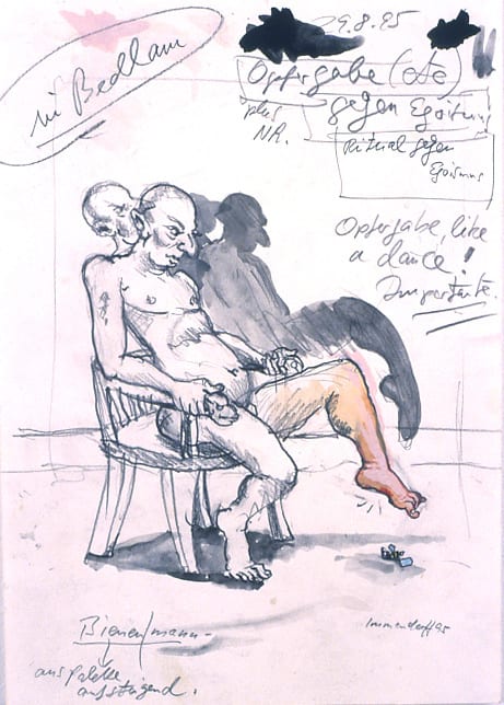 Joerg Immendorff, Opfergabe gegen Egoismus (The Rake's Progress), 1995