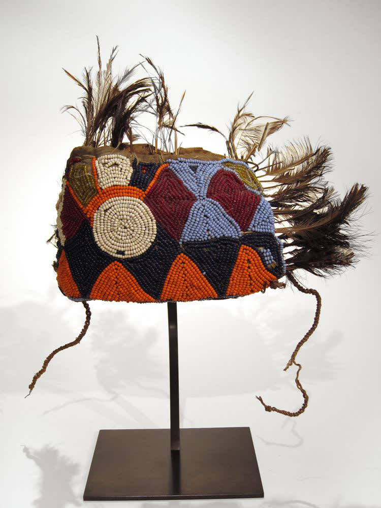 Tabwa, Beaded Headdress Zaire-Zambia border-area; Lake Tanganyika