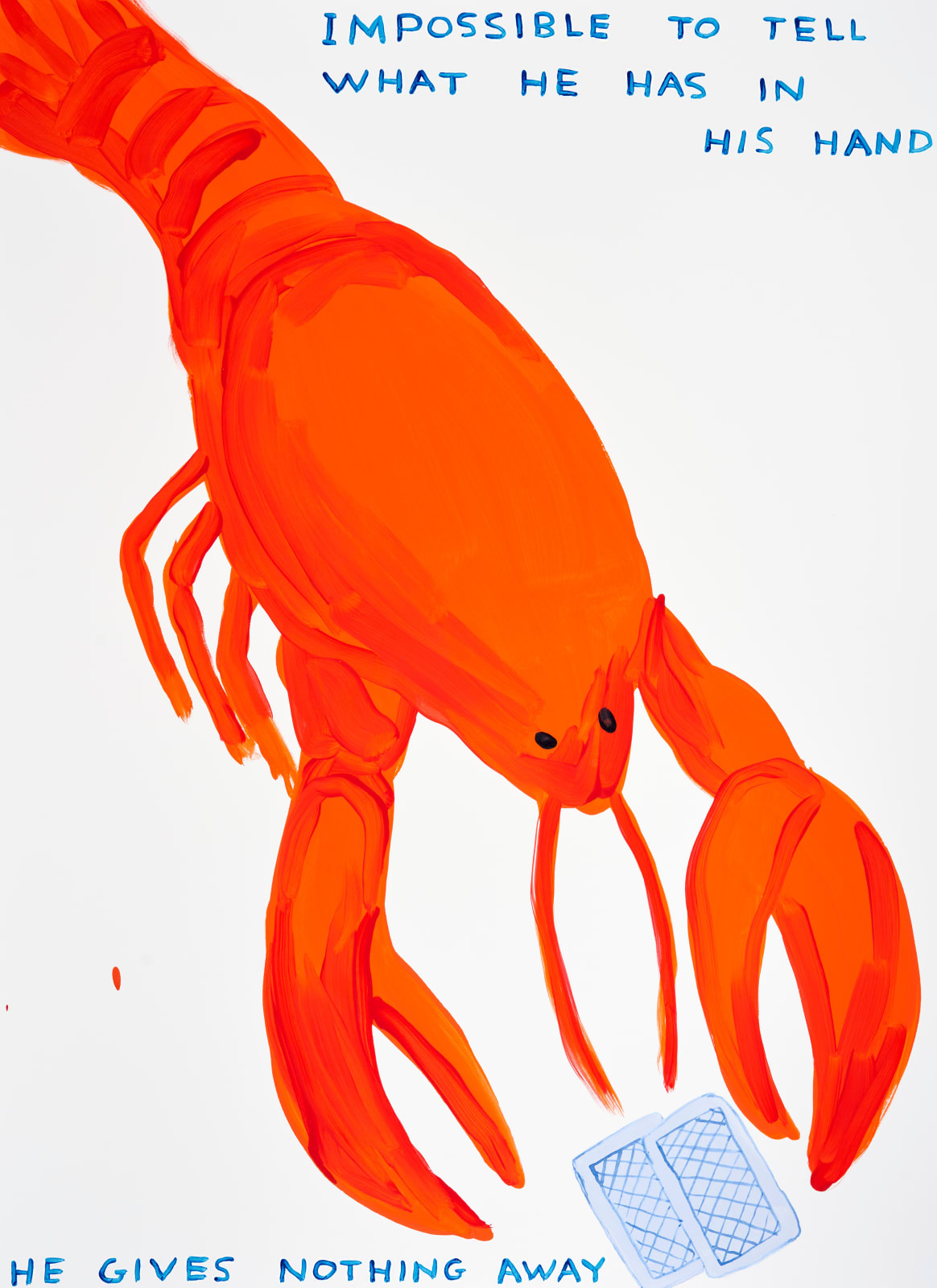 David Shrigley, Untitled (Impossible to tell what he has in his hand), 2023
