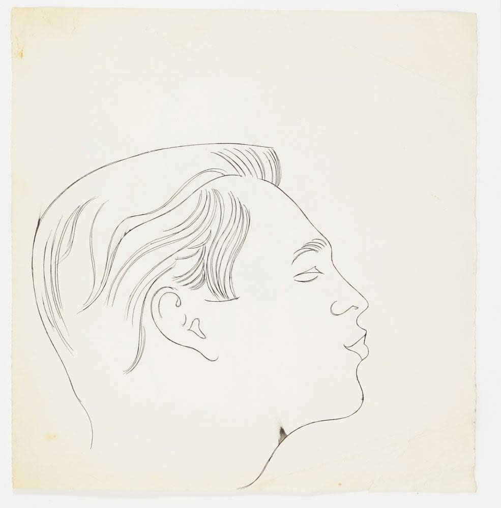 Andy Warhol, Male Head, c. 1953