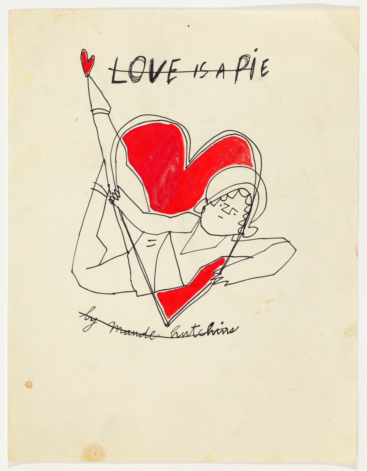 Andy Warhol, "Love is a Pie by Maude Hutchins", c. 1951