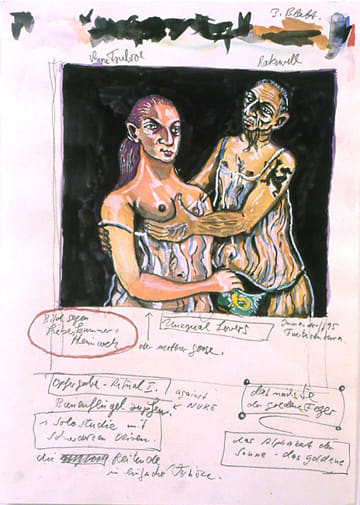 Joerg Immendorff, Unequal Lovers / Anne Trulove + Rakewell (The Rake's Progress), 1995