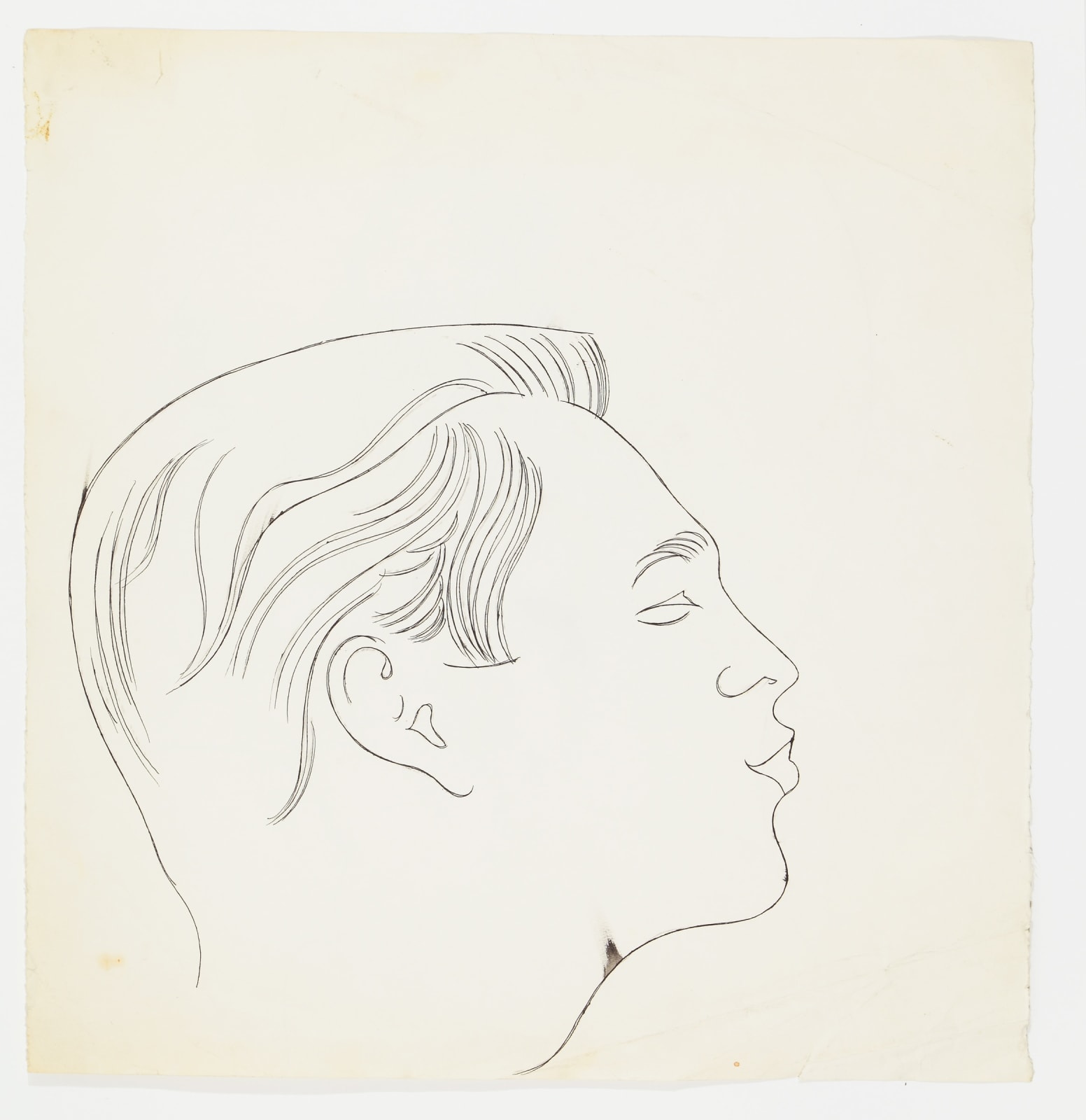 Andy Warhol, Male Head, c. 1953