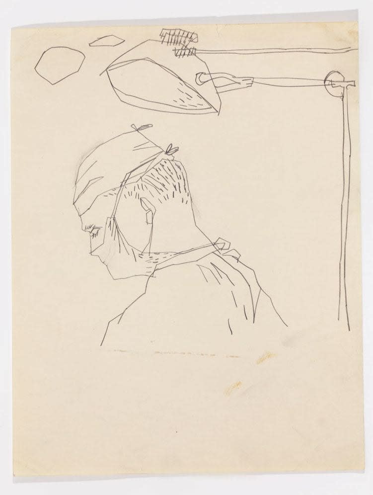 Andy Warhol, Male Doctor With Mask, c. 1950