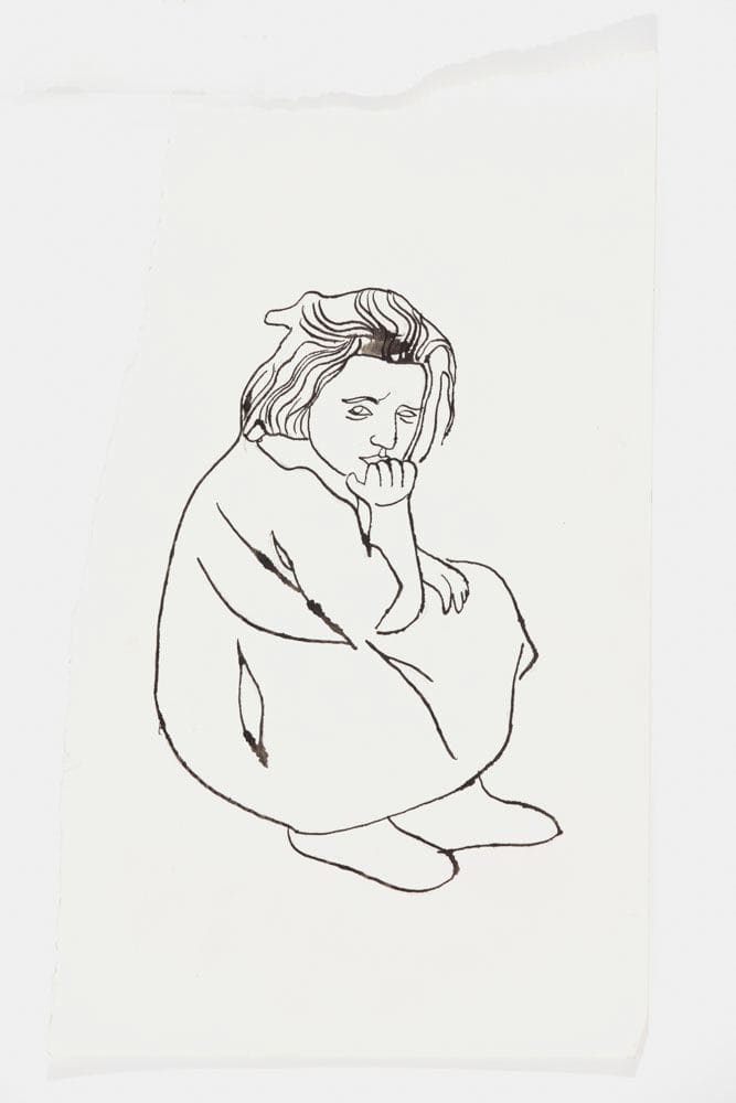 Andy Warhol, Girl, Full Figure Seated, ca. 1954