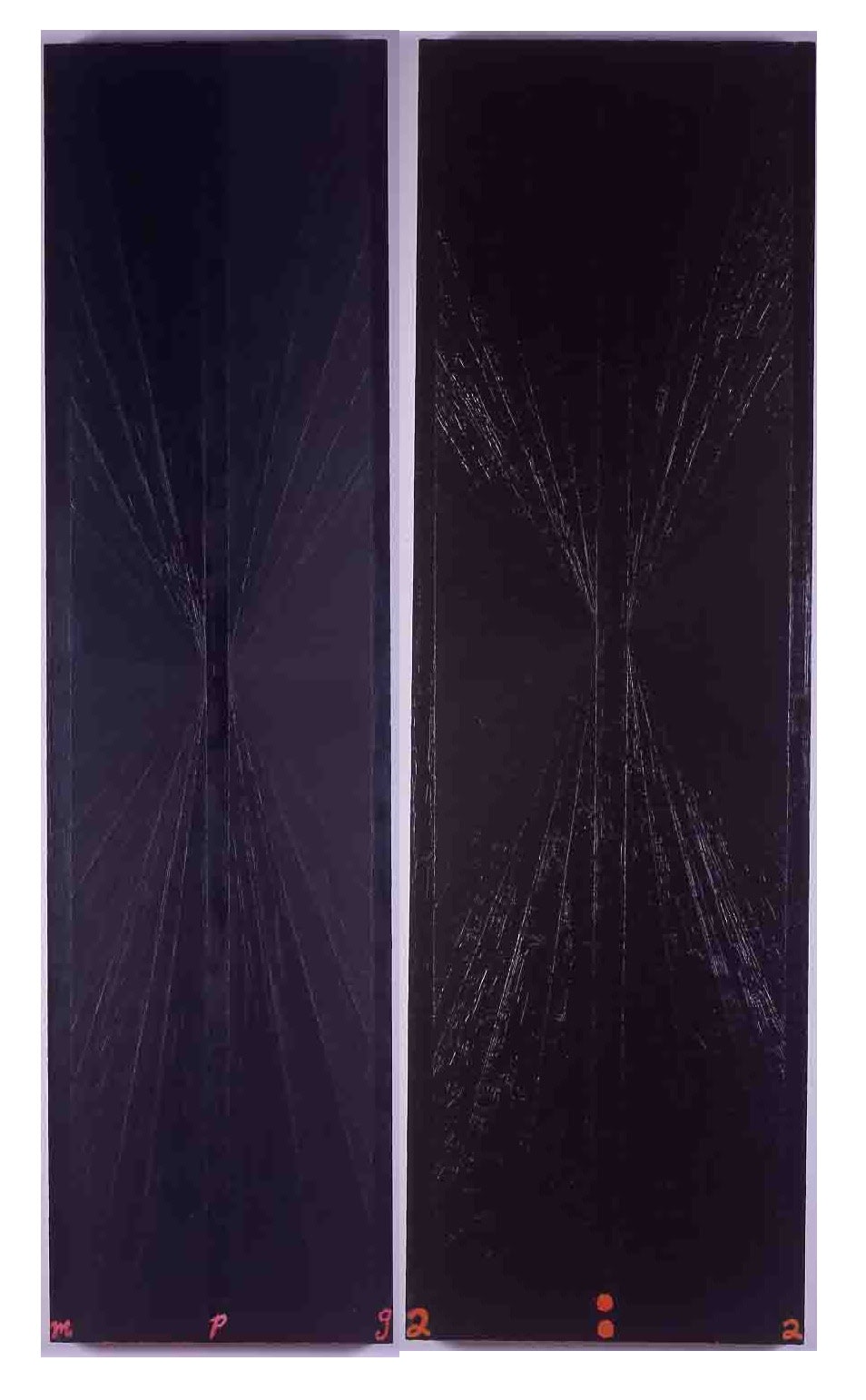 Mark Grotjahn, Untitled (Black Butterfly Pink MPG Orange), 2002