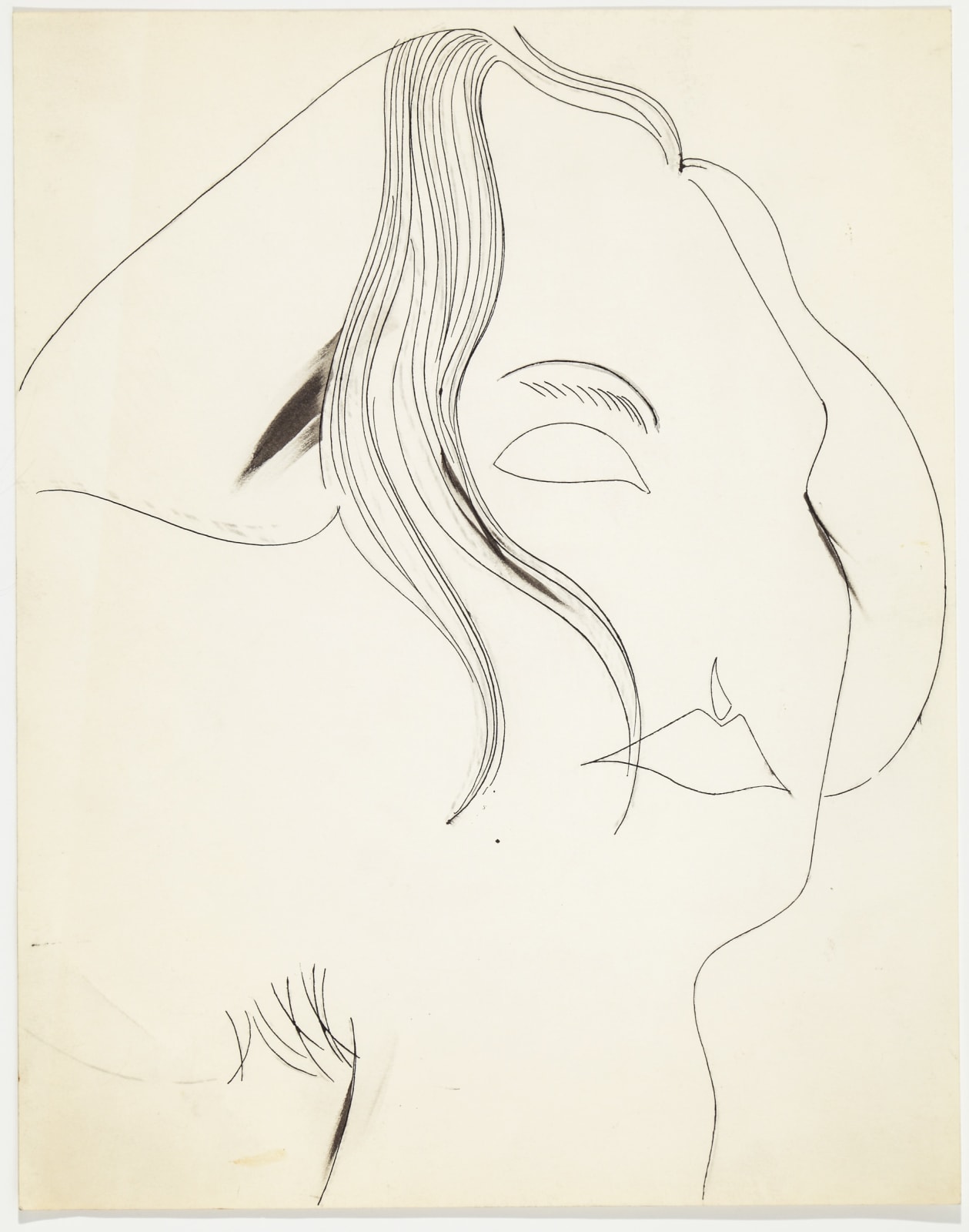 Andy Warhol, Unidentified Female (Greta Garbo ?), c. 1954
