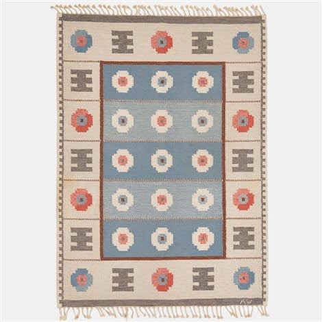 Alice Walleback, Sofia Rosa flatweave wool rug, 1960
