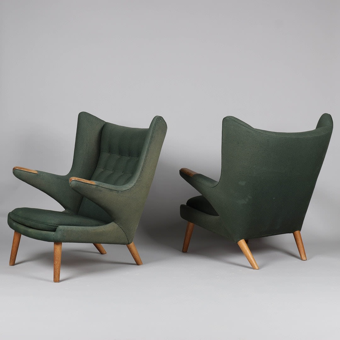 Hans Wegner, A pair pf Papa bear model AP-19 armchairs, 1950's
