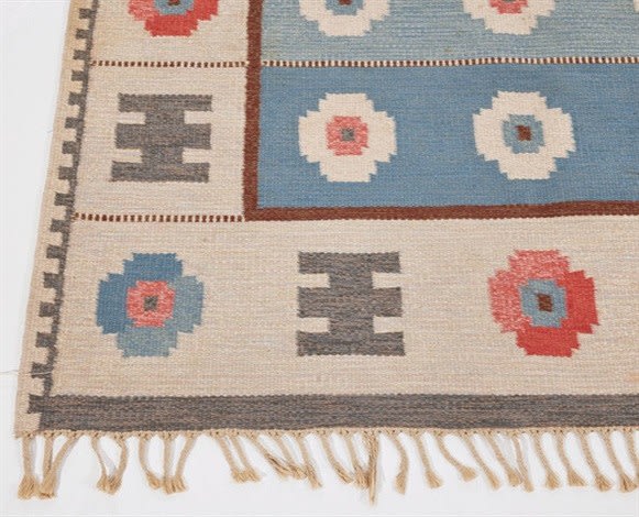 Alice Walleback, Sofia Rosa flatweave wool rug, 1960