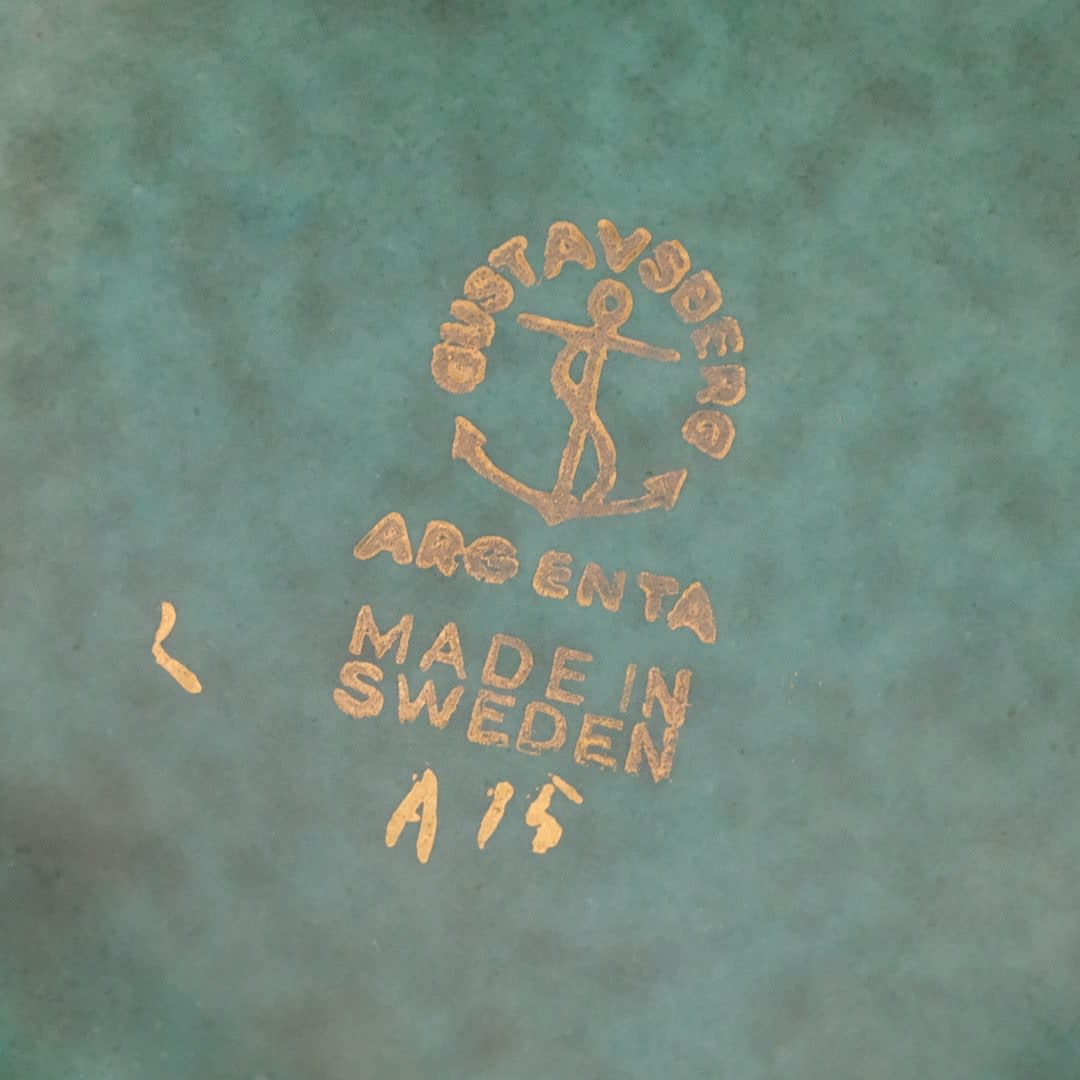 Wilhelm Kåge, Stripped Argenta Vase, 1950's