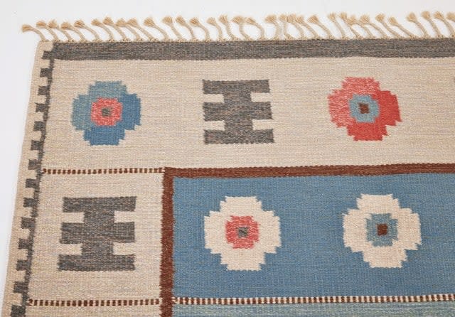 Alice Walleback, Sofia Rosa flatweave wool rug, 1960