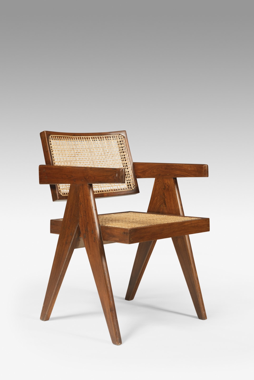 Pierre Jeanneret , Office cane chair, 1950's