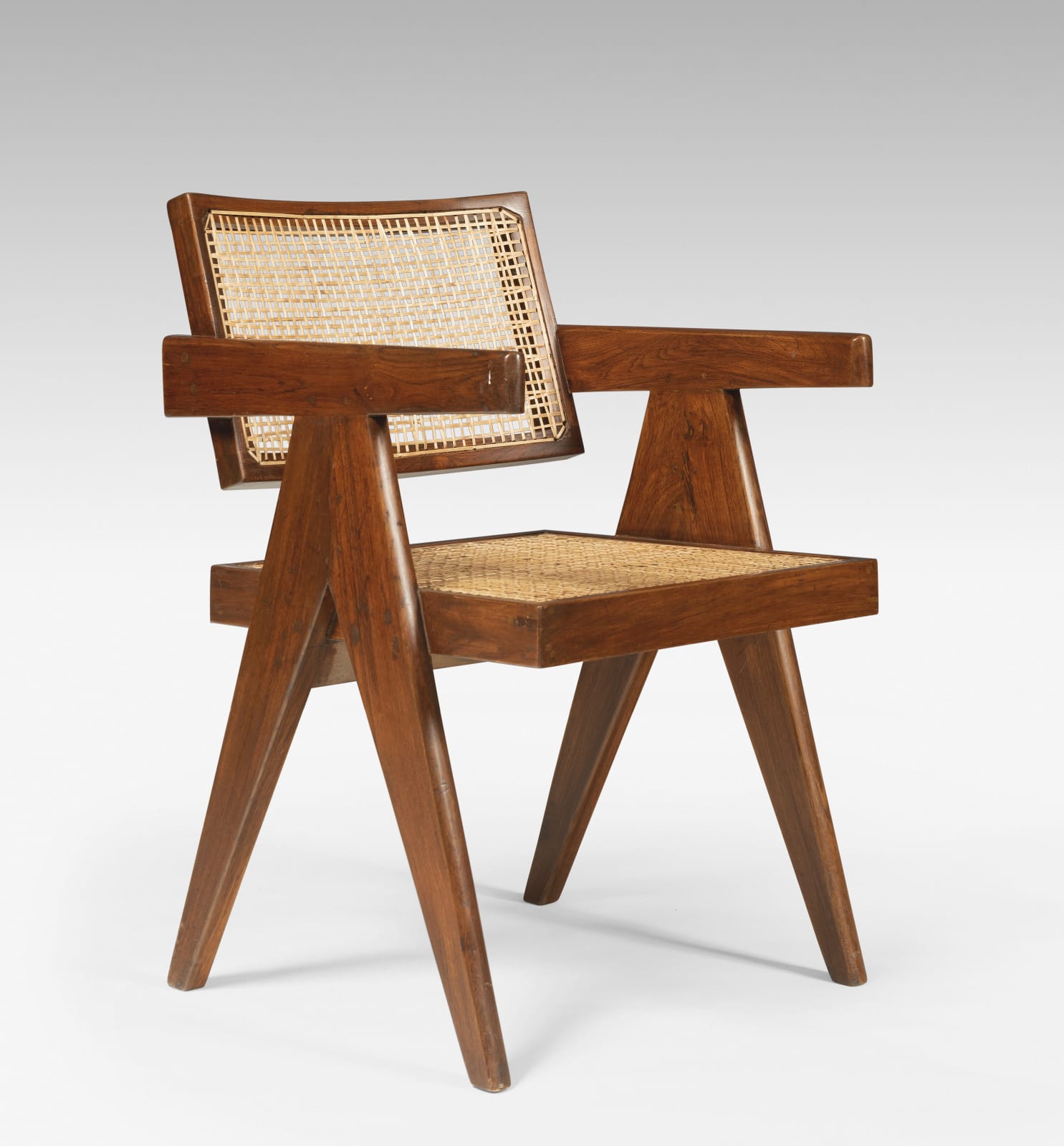 Pierre Jeanneret , Office cane chair, 1950's