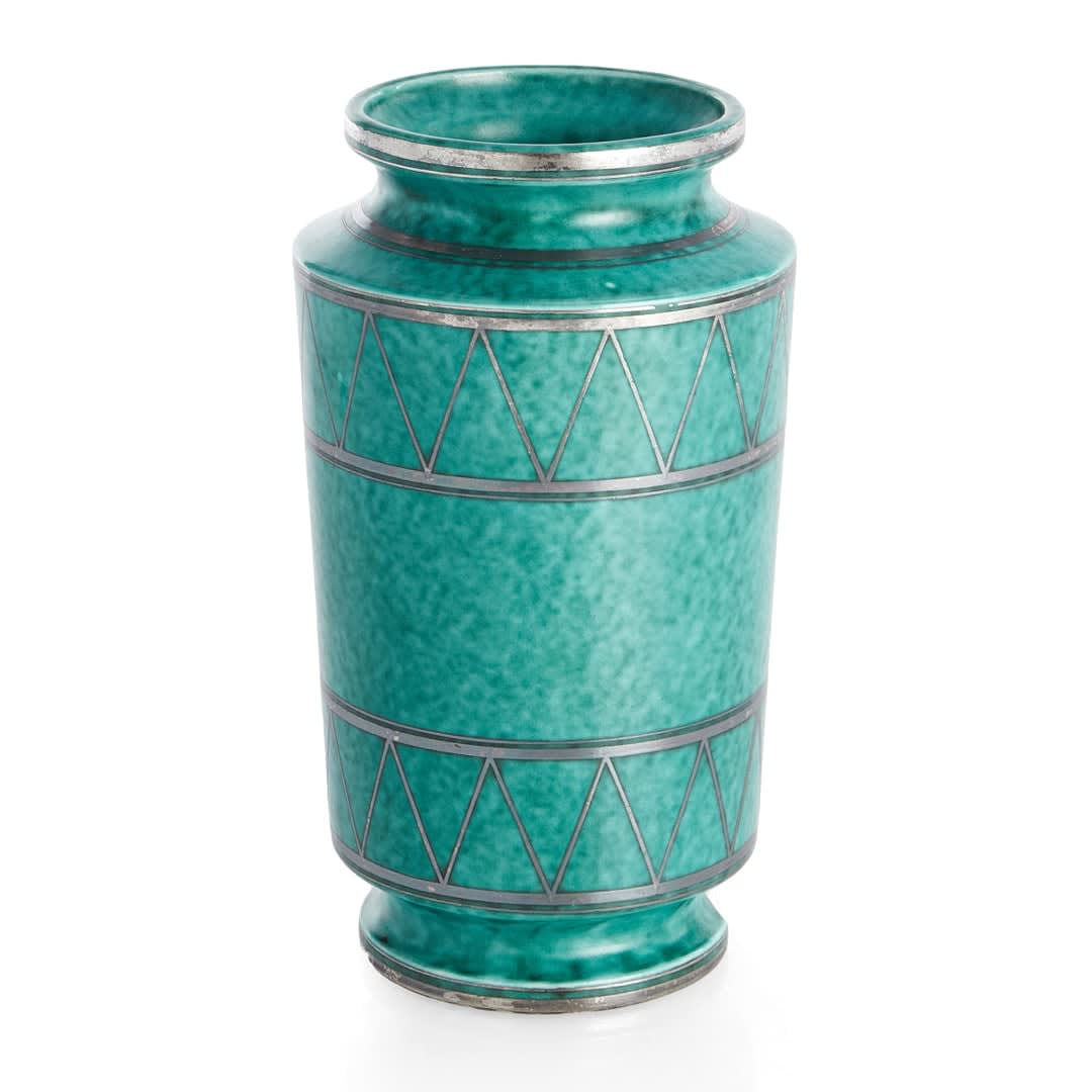 Wilhelm Kåge, Geometric Argenta vase, 1935