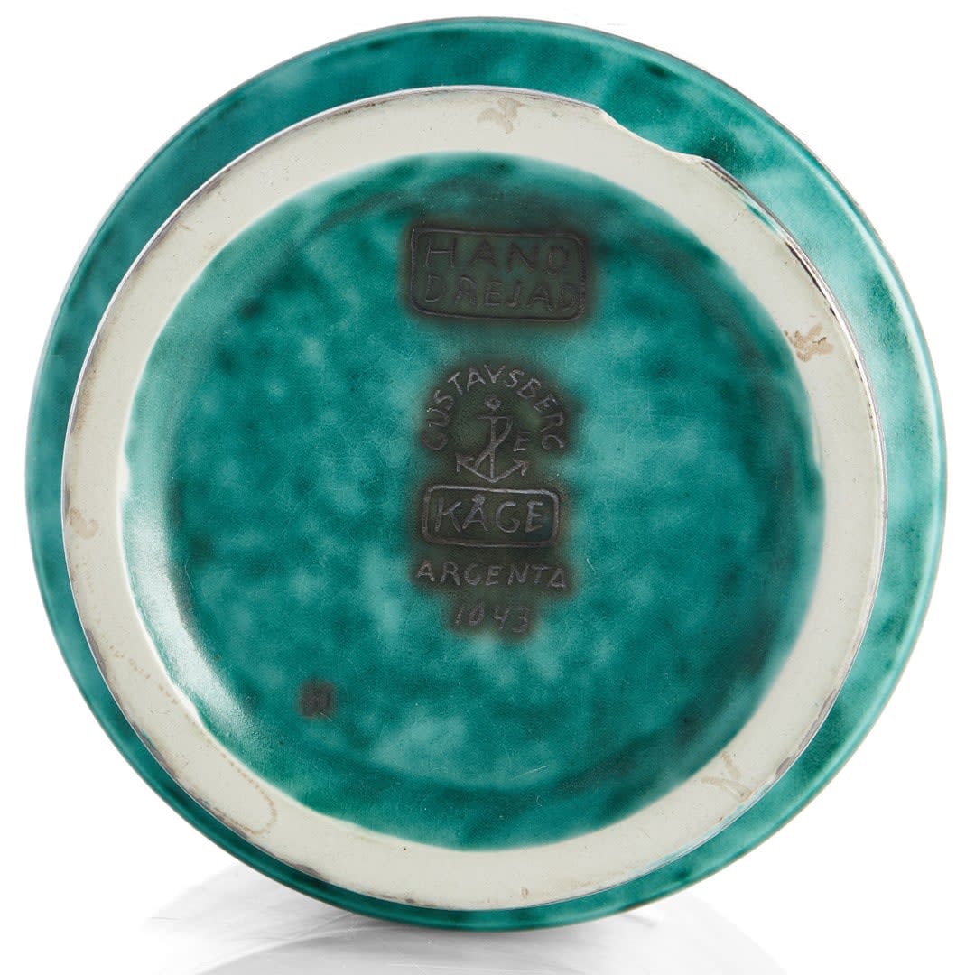 Wilhelm Kåge, Geometric Argenta vase, 1935