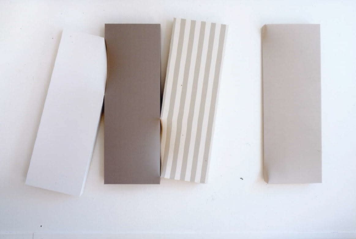 Nobuko Watanabe , gray and white and stripes, 2011/ 2016