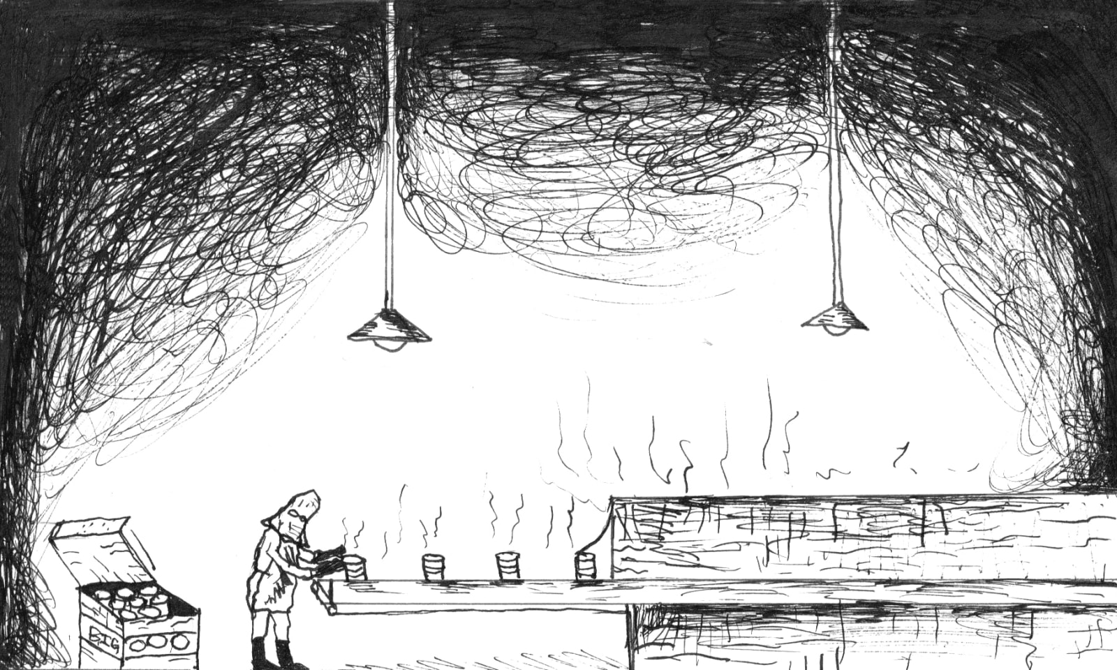 SIM Raejung, Original drawing for the animated film “Smell” 5 애니메이션 <냄새> 오리지널 드로잉 5, 2025