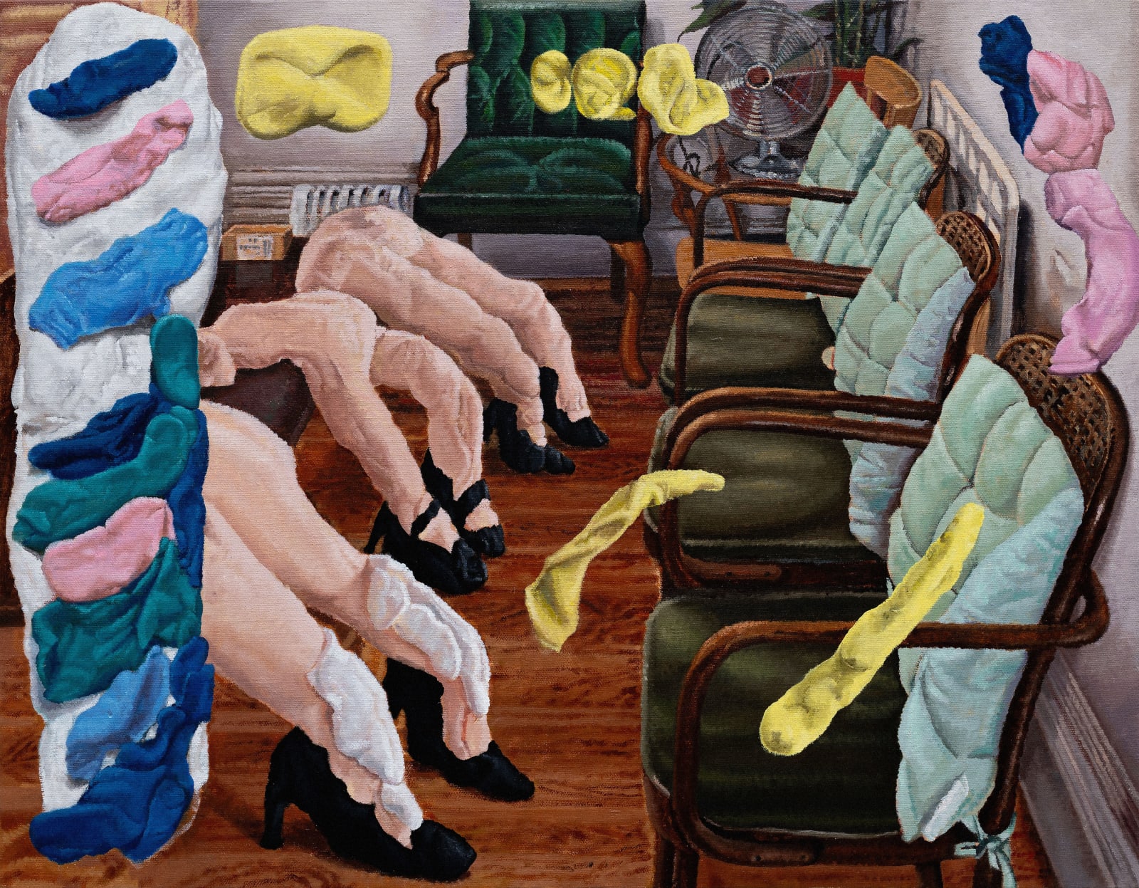 SHIH Yung Chun, Clay Painting.C - Living Room, Admiring Strangers You've Never Met 점토화.C - 거실, 만나본 적 없는 낯선 이들을 동경하며 黏土畫.C-客廳,對素未謀面的陌生人感到欣賞, 2023