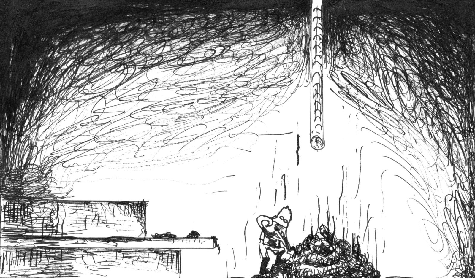SIM Raejung, Original drawing for the animated film “Smell” 4 애니메이션 <냄새> 오리지널 드로잉 4, 2025