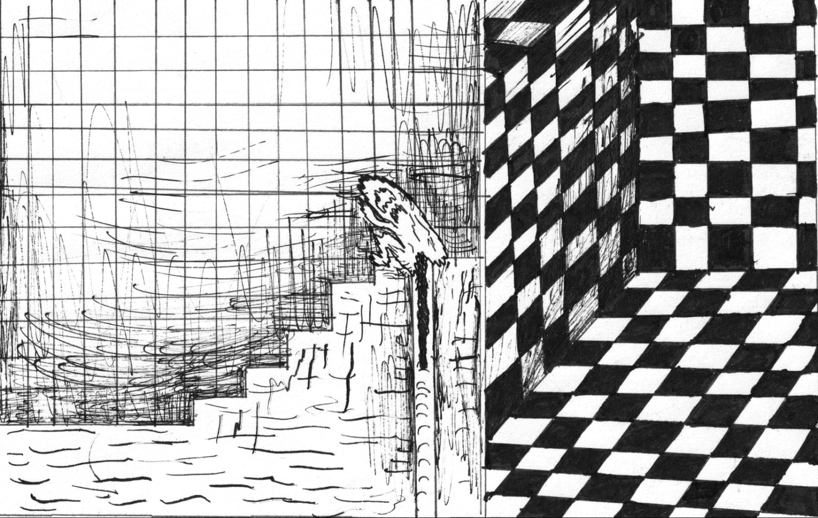 SIM Raejung, Original drawing for the animated film “Smell” 3 애니메이션 <냄새> 오리지널 드로잉 3, 2025