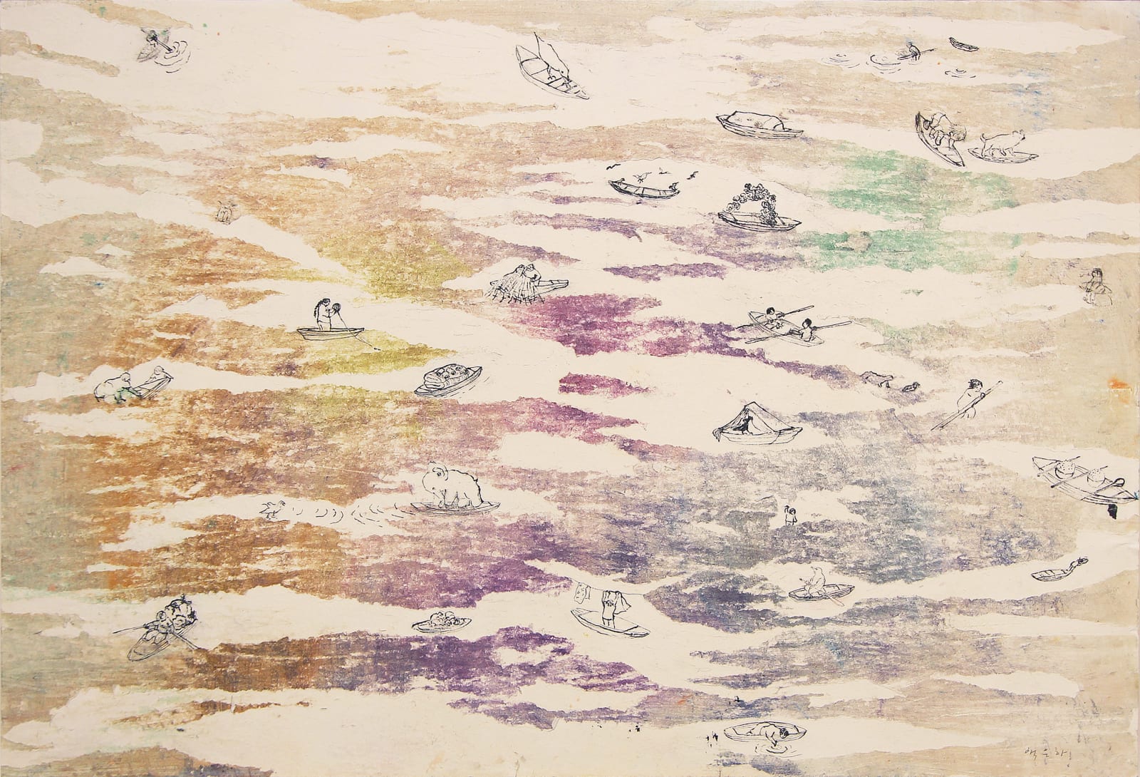 BAEK Eunha, River and Boat 1 강과 배 1, 2025