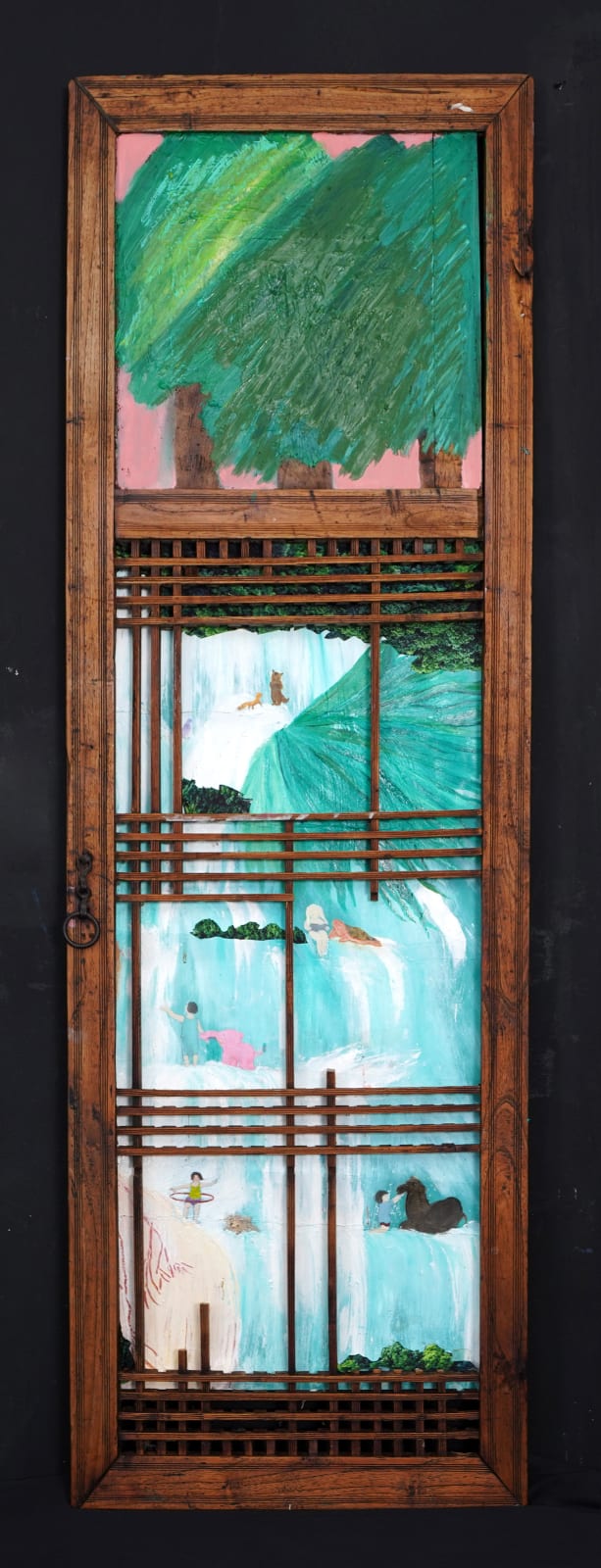 BAEK Eunha, Scenery Outside the Window 1 (Daytime Forest, With the Waterfall Pouring Down) 창 밖 풍경 1 (폭포가 쏟아지는 낮의 숲) , 2023