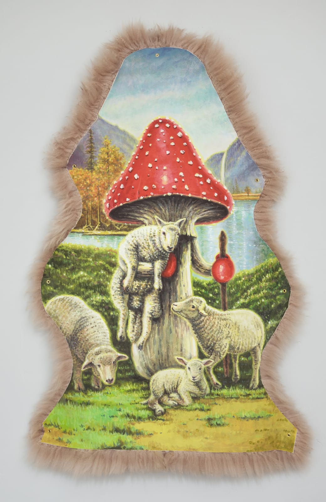 JANG Jongwan, Red High Mushrooms, 2019