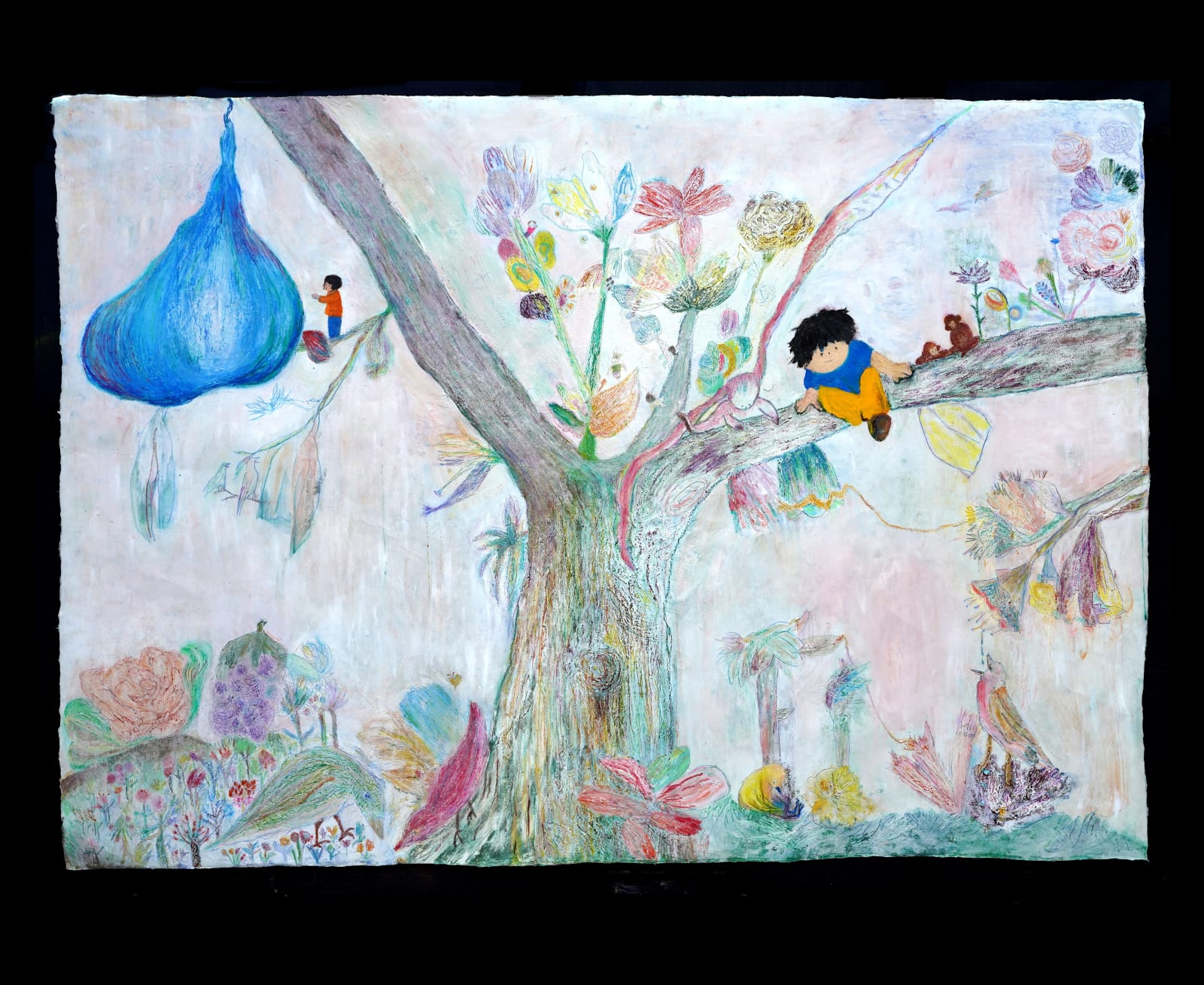 BAEK Eunha, New Rain on the Old Mural 오래된 벽화 위 지금 막 비가 내리고, 2023