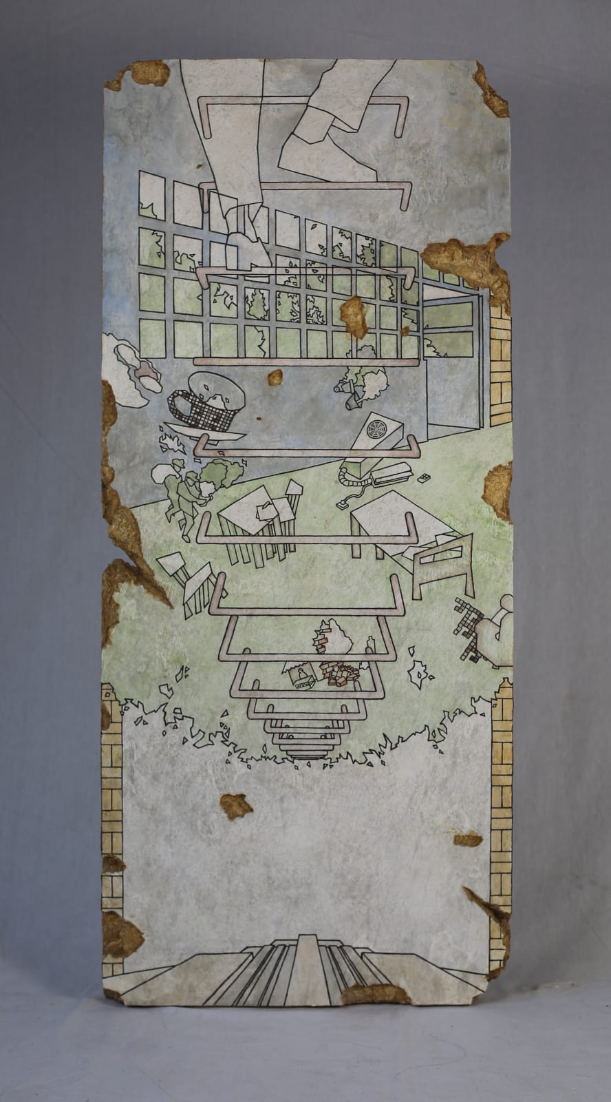 高洁 GAO Jie, 公寓植物之神 关于上海建安公寓的画 God of Plants in Flat Paintings about Shanghai Jian'an Apartment, 2023