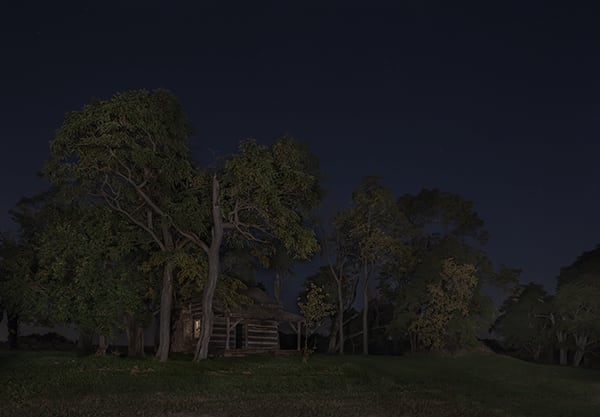 Jeanine Michna-Bales, On the Safest Route, James and Rachel Sillivan cabin, Pennville (formerly Camden), Indiana, 2014