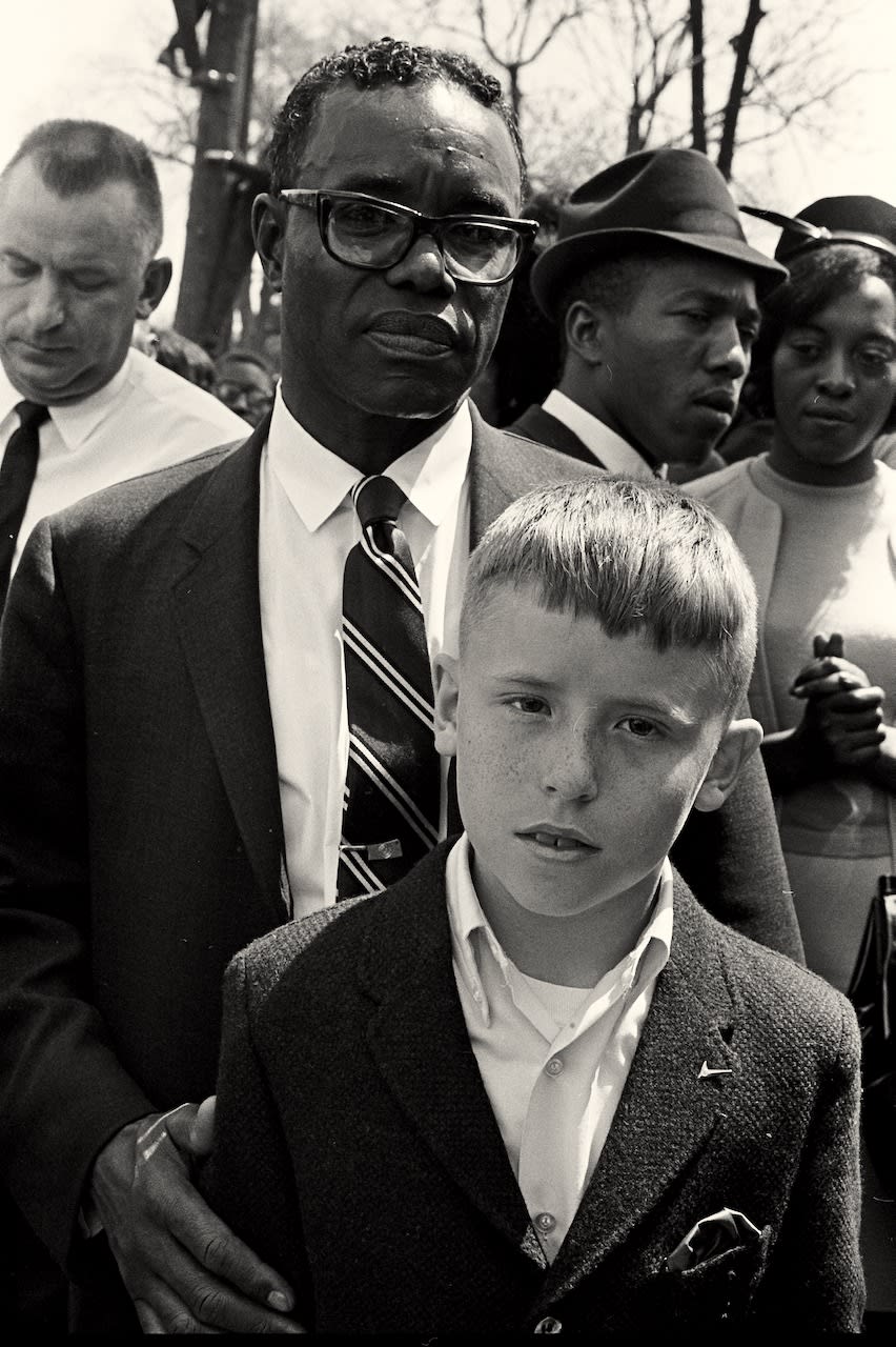 Builder Levy, Man and Boy, MLK Funeral, Atlanta, GA , 1968
