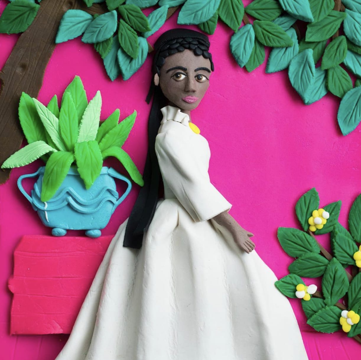 Eleanor McNair, Original photograph: Sarah Forbes Bonetta, 1862 by Camille Silvy rendered in Play-Doh, 2017