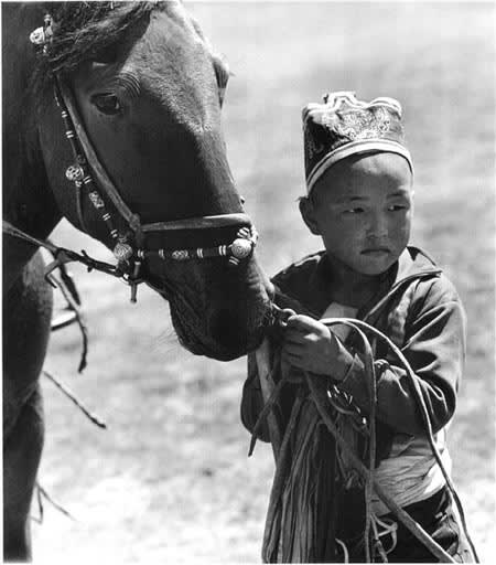 Builder Levy, Boy with Racehorse, Outside Ulan Bator, Mongolia, 1997