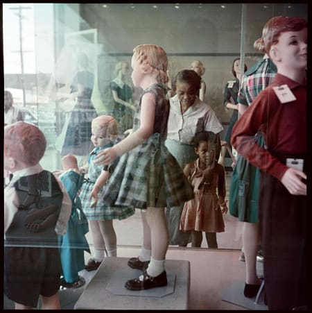 Gordon Parks, Ondria Tanner and Her Grandmother Window-shopping, Mobile, Alabama, 1956