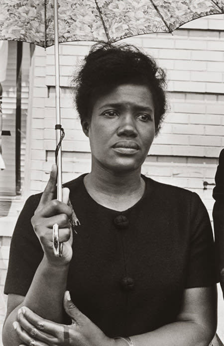 Builder Levy, Martin Luther King Funeral-Woman with Umbrella (Annell Ponder), 1968