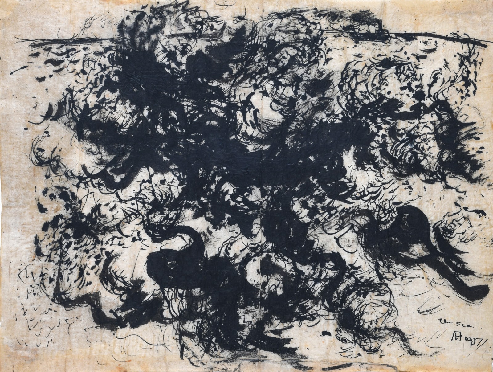 Affandi, The Sea, 1957
