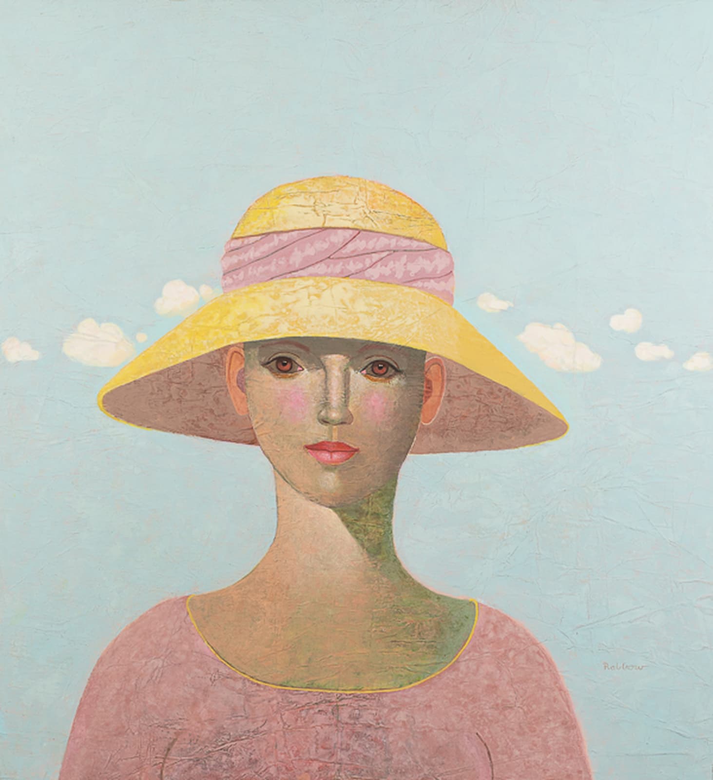 HEINZ RABBOW, WOMAN WITH YELLOW HAT