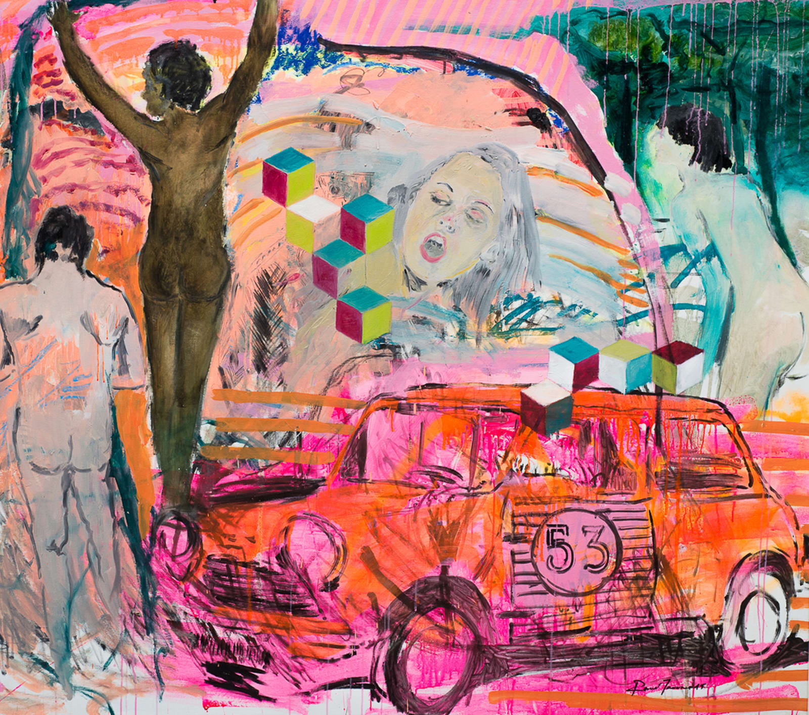 RENE TAVARES, EDEN GARDEN WITH OLD MINI