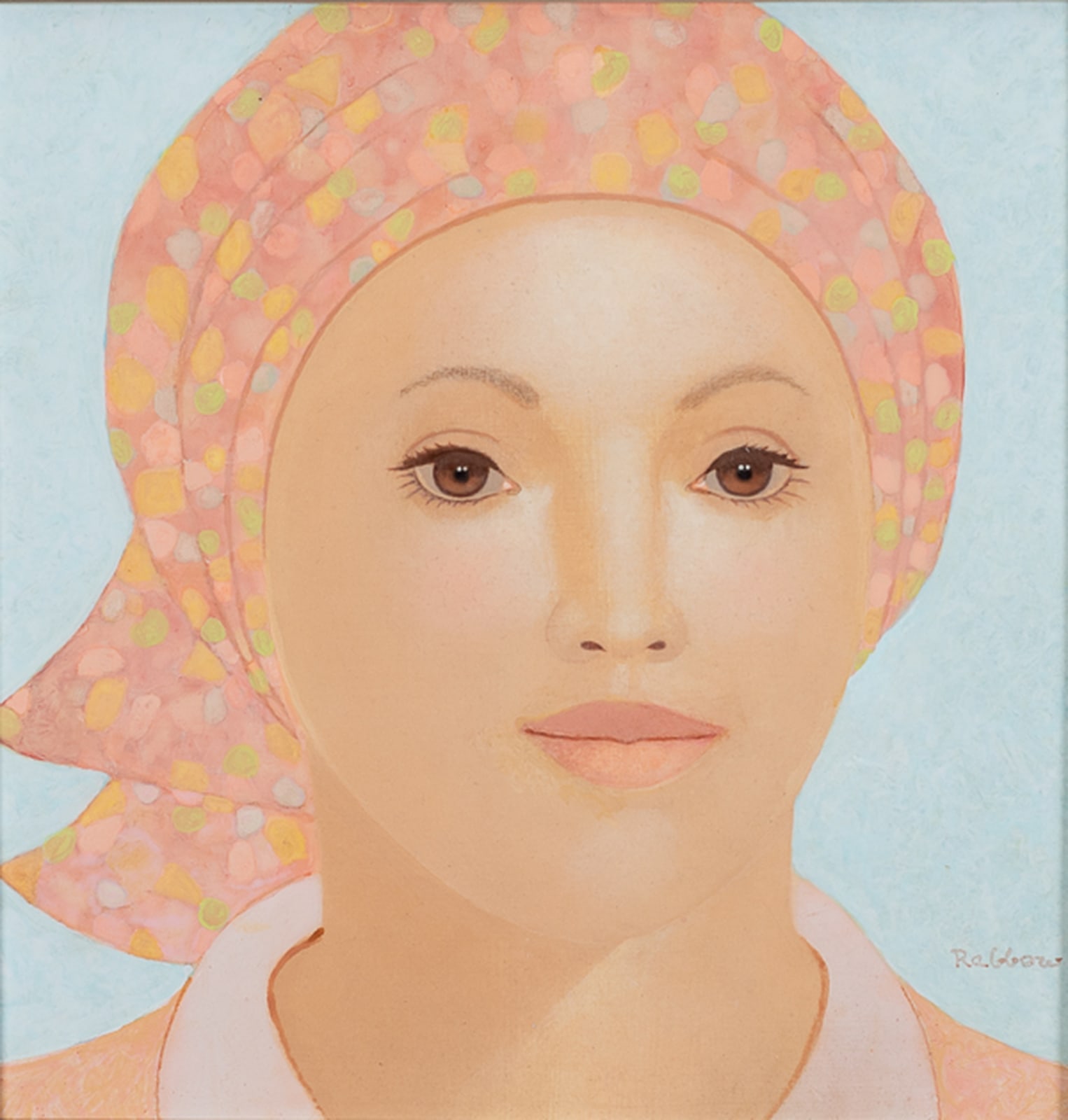 HEINZ RABBOW, WOMAN WITH COLOURFUL SCARF