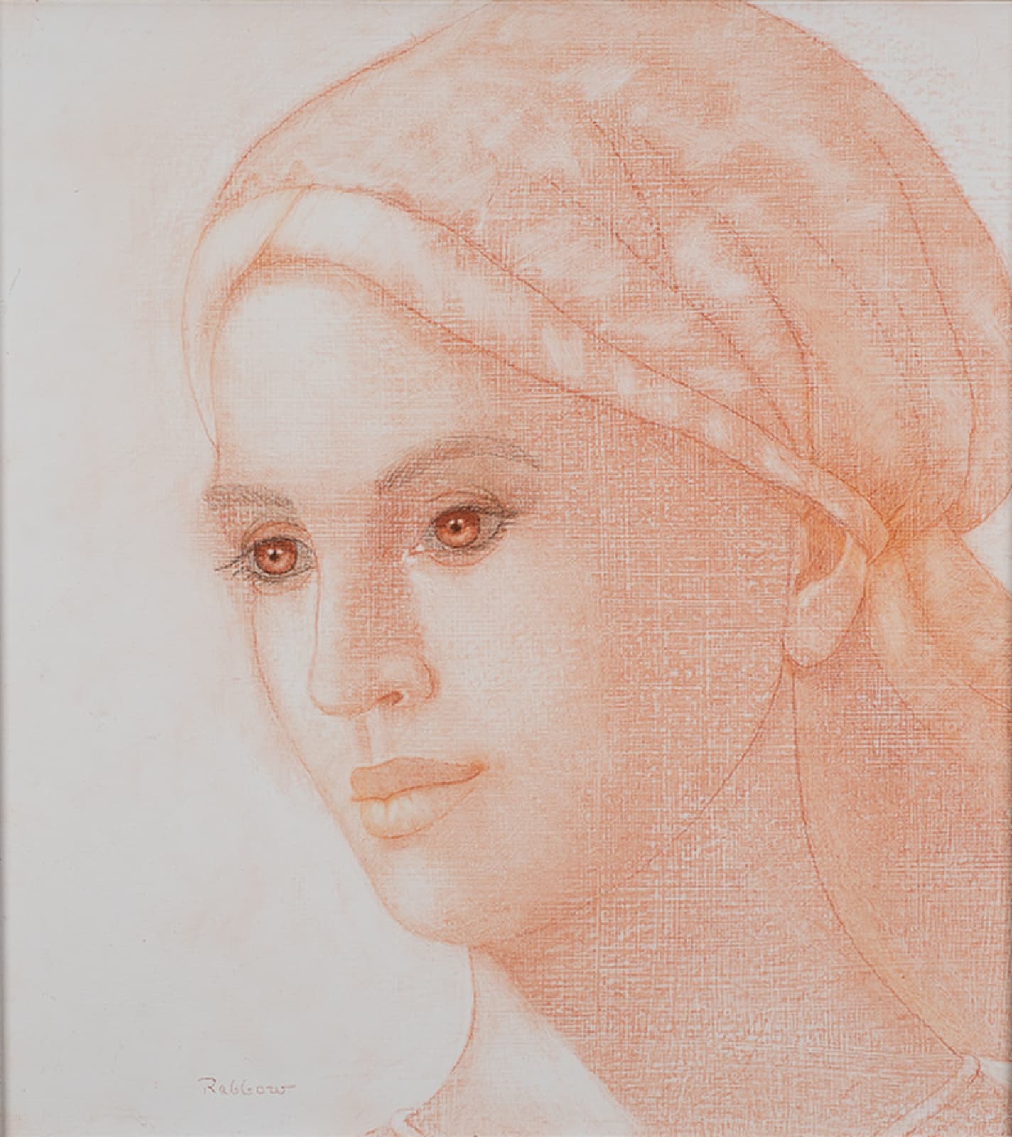 HEINZ RABBOW, WOMAN WITH HEADSCARF
