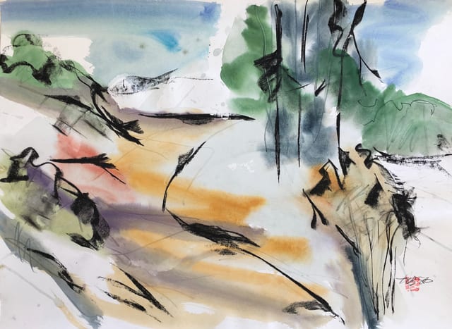 Freeman W. Butts, Untitled Landscape (#1), 1986